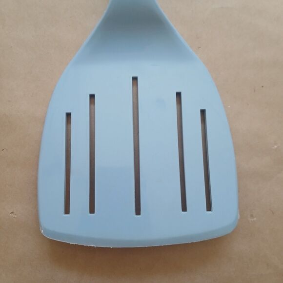Vintage Foley Slate Blue Nylon Spatula 5 Slot Wide Blade - Picture 5 of 5